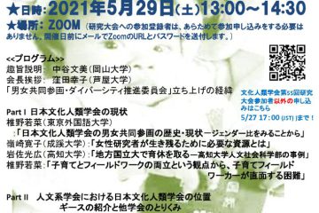 2021.5.29 13:00~FENICS×文化人類学会×GEAHSS 共催イベント「人類学者の心地よいライフワークバランスを考えるために:文化人類学会の現状を知ることから」 2021.5.29 13:00~FENICS×文化人類学会×GEAHSS 共催イベント「人類学者の心地よいライフワークバランスを考えるために:文化人類学会の現状を知ることから」